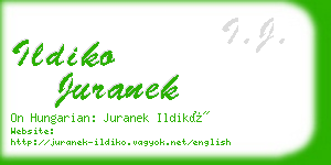 ildiko juranek business card